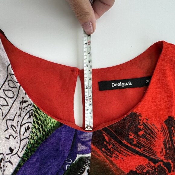 Desigual Dress Floral Asymmetrical Sleeveless Nagar Sz 36 EU (4 US) - Picture 16 of 16